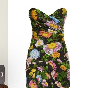 Ronny kobo Margot Floral Strapless Dress